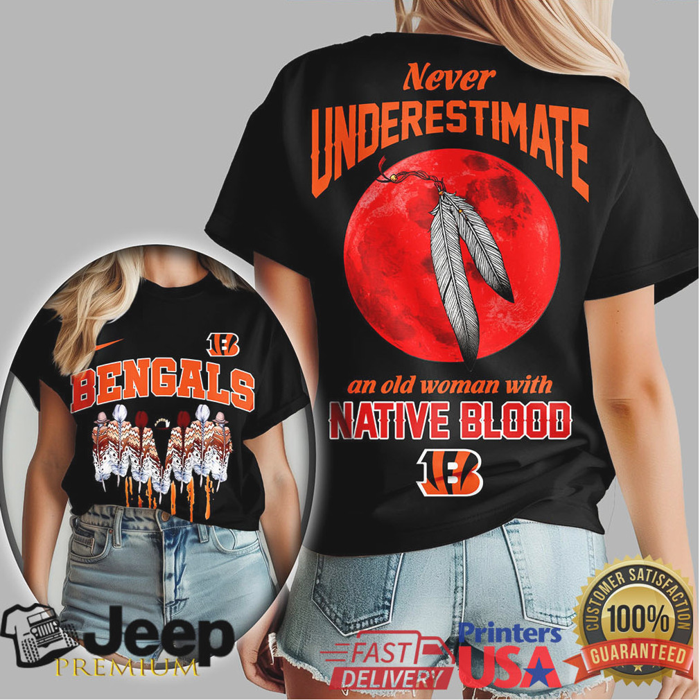 Cincinnati Bengals Native Blood Tribal Feather Football T Shirt Cincinnati Bengals Native Blood Tribal Feather Football T Shirt