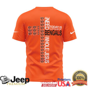 Cincinnati Bengals Official NFL Faith Over Fear 3D Shirt