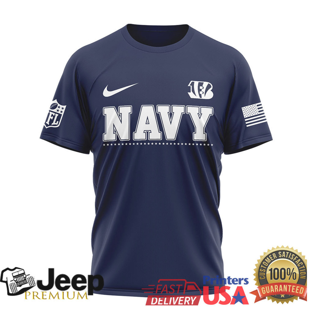 Cincinnati Bengals Official NFL Navy Veteran 3D Shirt Cincinnati Bengals Official NFL Navy Veteran 3D Shirt