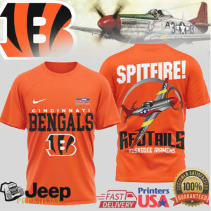Cincinnati Bengals Official NFL Tuskegee Airmen 3D Shirt Cincinnati Bengals Official NFL Tuskegee Airmen 3D Shirt