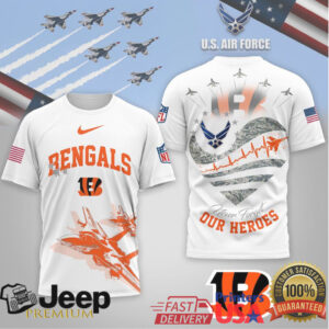 Cincinnati Bengals Official NFL US Air Force 3D Shirt