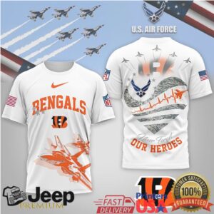 Cincinnati Bengals Official NFL US Air Force 3D Shirt