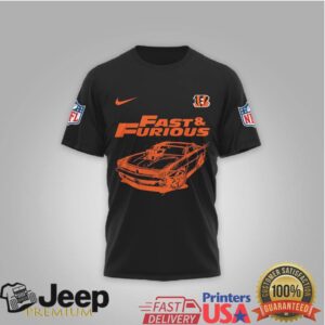 Cincinnati Bengals Official NFL x Fast And Furious 3D Shirt