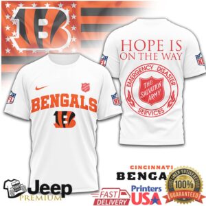 Cincinnati Bengals Salvation Army “Hope Is On The Way” T Shirt