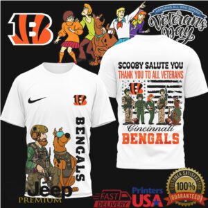 Cincinnati Bengals Scooby Doo Salute to Service Veteran’s Day T Shirt Cincinnati Bengals Scooby Doo Salute to Service Veteran’s Day T Shirt