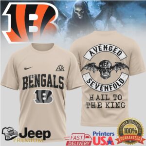 Cincinnati Bengals x Avenged Sevenfold Deathbat Custom T Shirt