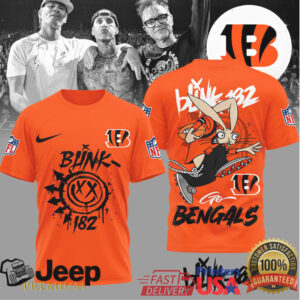 Cincinnati BengalsOfficial NFL Blink 182 3D Shirt Cincinnati BengalsOfficial NFL Blink 182 3D Shirt