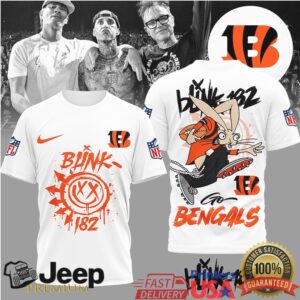 Cincinnati BengalsOfficial NFL Blink 182 3D Shirt