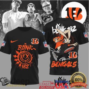 Cincinnati BengalsOfficial NFL Blink 182 3D Shirt