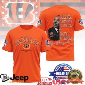 Cincinnati BengalsOfficial NFL Martin Luther King JR. Day 3D Shirt