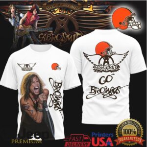 Cleveland Browns Aerosmith Steven Tyler Tshirt
