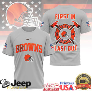 Cleveland Browns Firefighter Helmet Graphic Tee Cleveland Browns Firefighter Helmet Graphic Tee