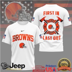 Cleveland Browns Firefighter Helmet Graphic Tee