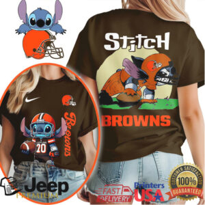 Cleveland Browns NFL Stitch Charging 3D Shirt Cleveland Browns NFL Stitch Charging 3D Shirt