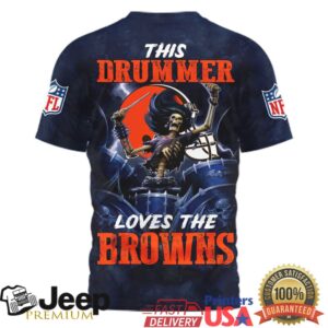 Cleveland Browns Official NFL Drummer 3D Shirt Cleveland Browns Official NFL Drummer 3D Shirt