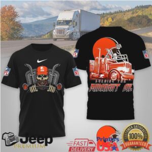 Cleveland Browns Official NFL Truck Driver Burn The Midnight Oil 3D Shirt