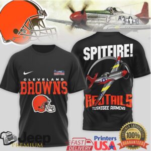 Cleveland Browns Official NFL Tuskegee Airmen 3D Shirt Cleveland Browns Official NFL Tuskegee Airmen 3D Shirt
