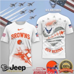 Cleveland Browns Official NFL US Air Force 3D Shirt