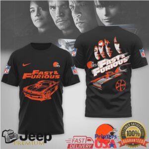 Cleveland Browns Official NFL x Fast And Furious 3D Shirt