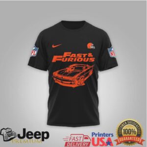 Cleveland Browns Official NFL x Fast And Furious 3D Shirt