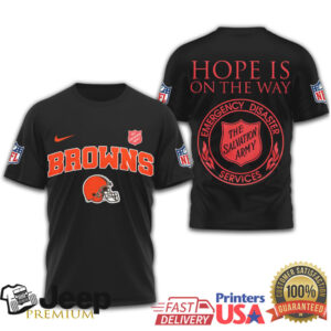 Cleveland Browns Salvation Army “Hope Is On The Way” T Shirt Cleveland Browns Salvation Army “Hope Is On The Way” T Shirt