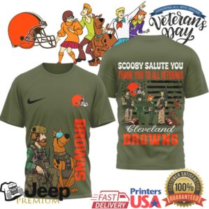 Cleveland Browns Scooby Doo Military Appreciation Veteran’s Day T Shirt
