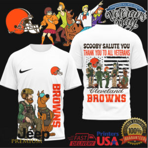 Cleveland Browns Scooby Doo Military Appreciation Veteran’s Day T Shirt