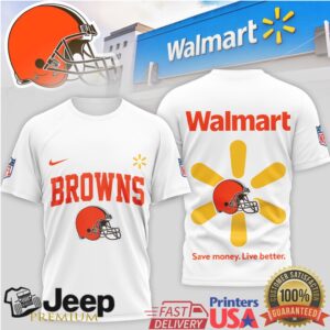 Cleveland Browns x Walmart Parody Save Money Play Better NFL Tee