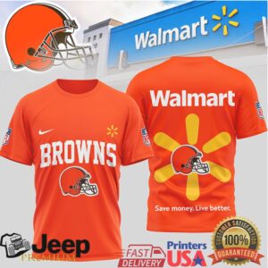Cleveland Browns x Walmart Parody Save Money Play Better NFL Tee