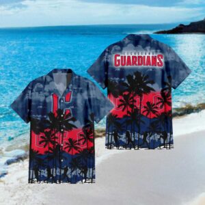 Cleveland Guardians MLB Tropical Palm Sunset Hawaiian Shirt