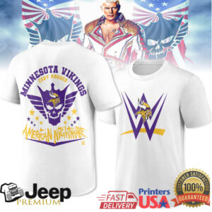 Cody Rhodes Minnesota Vikings American Nightmare Tshirt Cody Rhodes Minnesota Vikings American Nightmare Tshirt