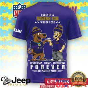 Custom Baltimore Ravens Scooby Doo Forever Fan Personalized Shirt
