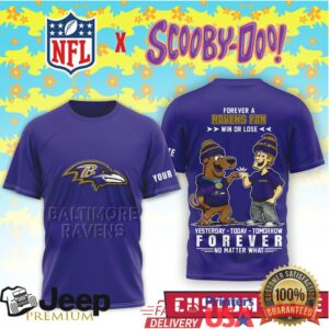 Custom Baltimore Ravens Scooby Doo Forever Fan Personalized Shirt