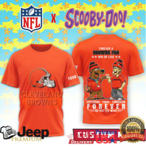 Custom Cleveland Browns x Scooby Doo Forever A Fan Graphic T Shirt Custom Cleveland Browns x Scooby Doo Forever A Fan Graphic T Shirt