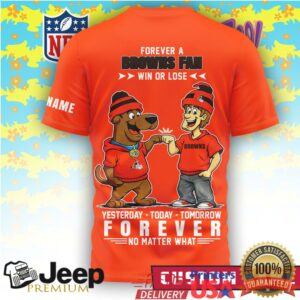 Custom Cleveland Browns x Scooby Doo Forever A Fan Graphic T Shirt
