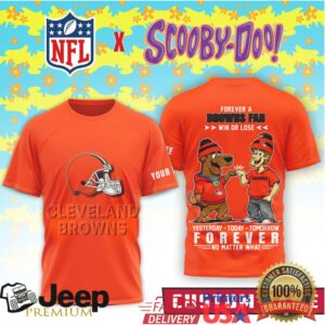 Custom Cleveland Browns x Scooby Doo Forever A Fan Graphic T Shirt