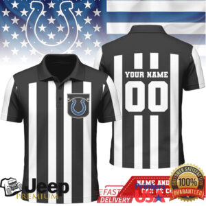 Custom Indianapolis Colts Referee Polo Personalized Name Number