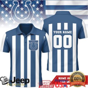 Custom Indianapolis Colts Referee Polo Personalized Name Number