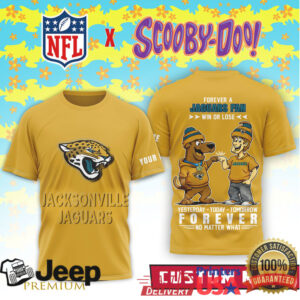 Custom Name Jacksonville Jaguars x Scooby Doo Forever A Fan T Shirt Custom Name Jacksonville Jaguars x Scooby Doo Forever A Fan T Shirt