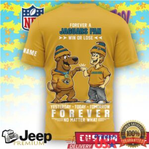 Custom Name Jacksonville Jaguars x Scooby Doo Forever A Fan T Shirt