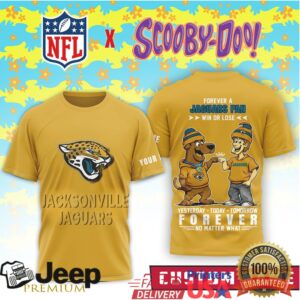 Custom Name Jacksonville Jaguars x Scooby Doo Forever A Fan T Shirt