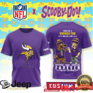 Custom Name Minnesota Vikings Scooby Doo Best Friends NFL Fan T Shirt Custom Name Minnesota Vikings Scooby Doo Best Friends NFL Fan T Shirt