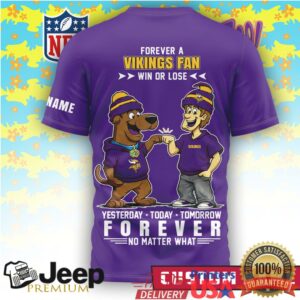 Custom Name Minnesota Vikings Scooby Doo Best Friends NFL Fan T Shirt