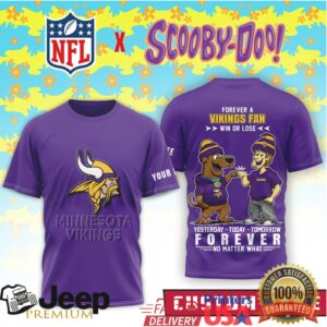 Custom Name Minnesota Vikings Scooby Doo Best Friends NFL Fan T Shirt