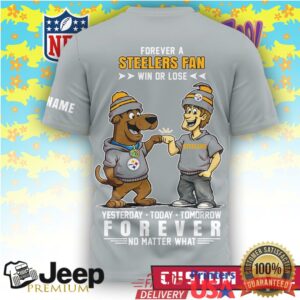 Custom Pittsburgh Steelers Scooby Doo Yesterday Today Tomorrow NFL Tee