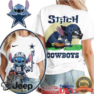 Dallas Cowboys NFL Stitch Charging 3D Shirt