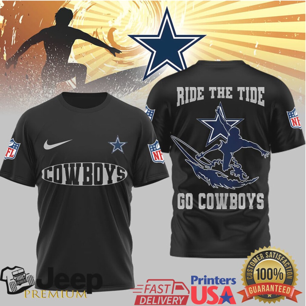 Dallas Cowboys Official NFL Ride The Tide 3D Shirt Dallas Cowboys Official NFL Ride The Tide 3D Shirt