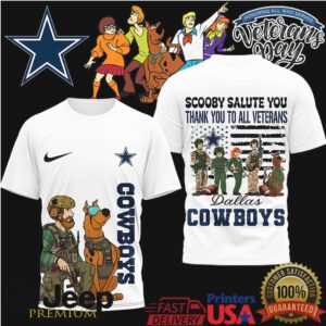 Dallas Cowboys Scooby Doo Salute To Veterans Military Appreciation Tee Dallas Cowboys Scooby Doo Salute To Veterans Military Appreciation Tee