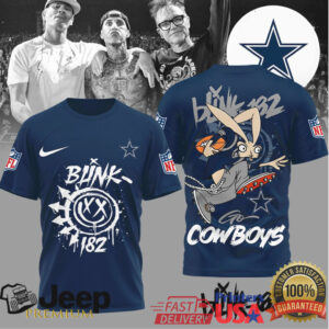 Dallas CowboysOfficial NFL Blink 182 3D Shirt Dallas CowboysOfficial NFL Blink 182 3D Shirt