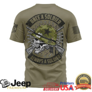 Dallas CowboysOfficial NFL Once A Soldier Always A Soldier 3D Shirt Dallas CowboysOfficial NFL Once A Soldier Always A Soldier 3D Shirt